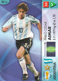 Pablo Cesar Aimar Argentina Panini World Cup 2006 #58